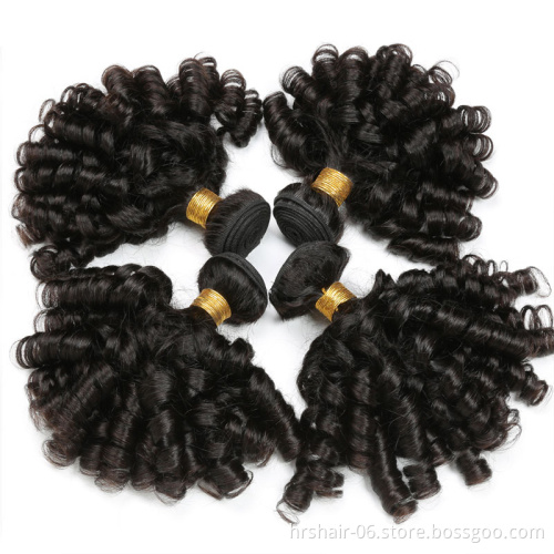 funmi hair nigeria bouncy curl Three Bundles 240g hair extension human hair direct sales from Xuchang factory